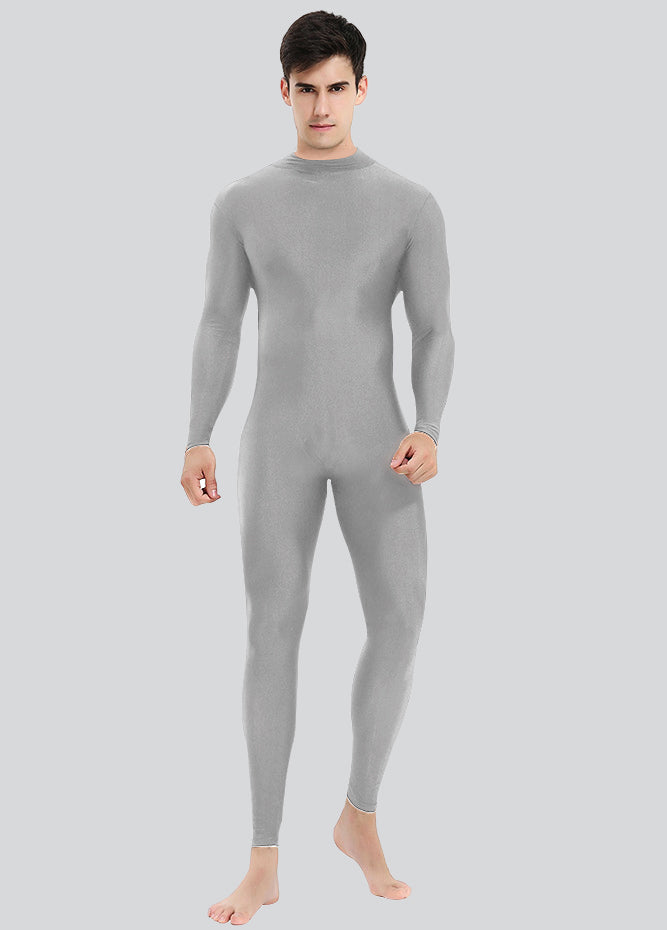 Mens Turtleneck Spandex Long Sleeve Unitard
