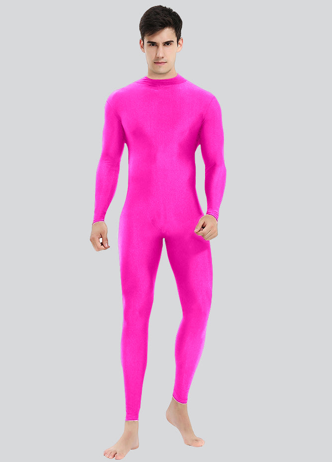 Mens Turtleneck Spandex Long Sleeve Unitard