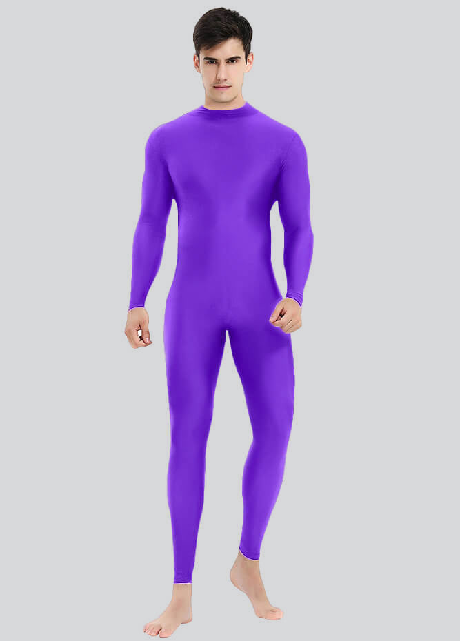 Mens Turtleneck Spandex Long Sleeve Unitard