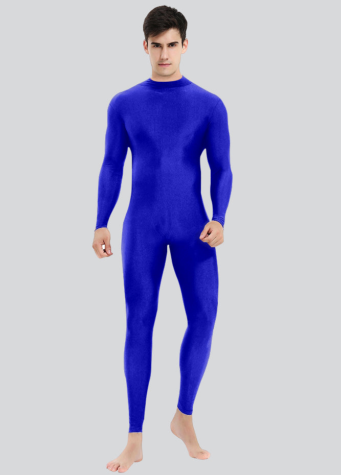 Mens Turtleneck Spandex Long Sleeve Unitard