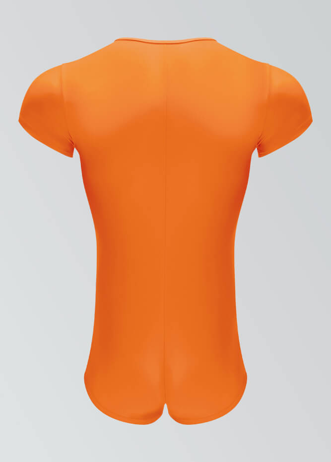Mens 2-Way Zipper Bodysuit - Orange
