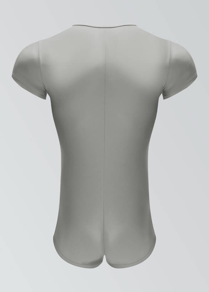 Mens Short Sleeve Two-Way Zipper Romper
