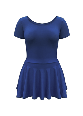 Thong Short Sleeve Skirted Leotard