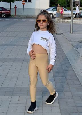 Speerise Kids High Waist Stirrup Workout Leggings