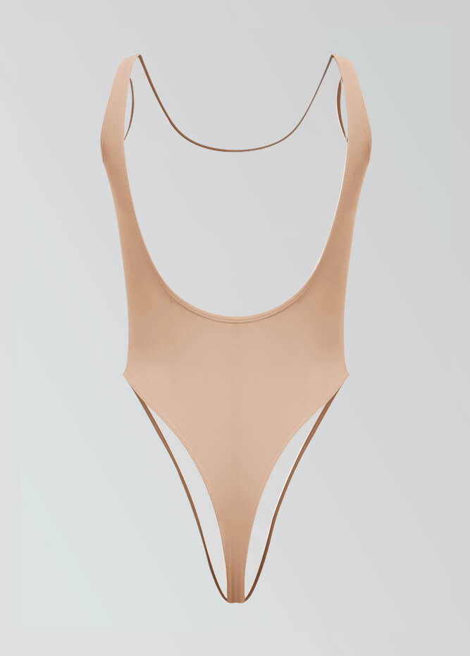 Womens High Cut Thong Spandex Leotard