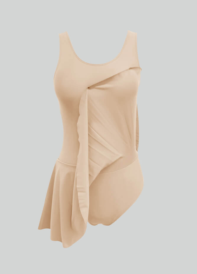 Thong Sleeveless Leotard with Skirt