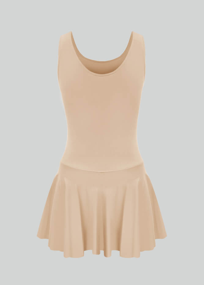 Thong Sleeveless Leotard with Skirt