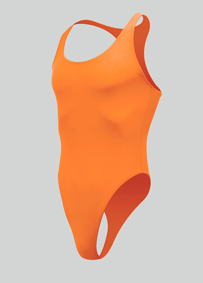 Mens Racer Back Fitness Thong Leotard