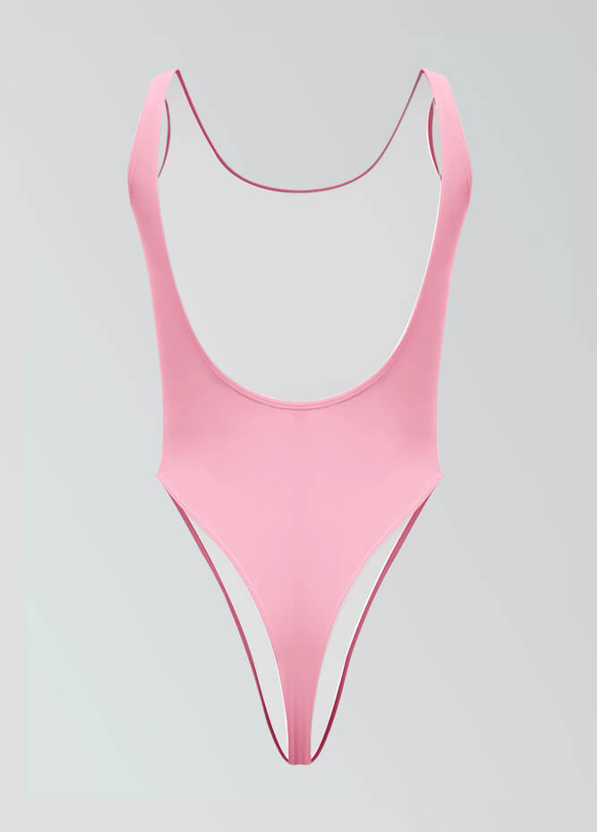 Womens High Cut Thong Spandex Leotard