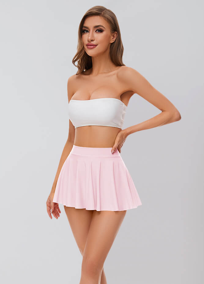 Womens Spandex Skater Mini Skirt