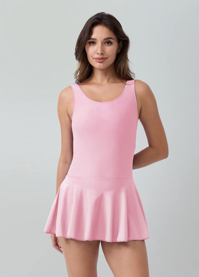 Womens Tank Dance Leotard with Skirt