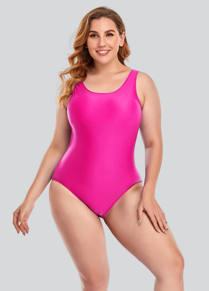 Womens Plus Size Retro Monokini Swimwear with Pads