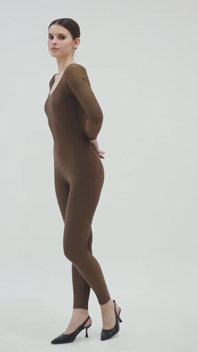 Speerise Long Sleeve Scoop Neck Unitard