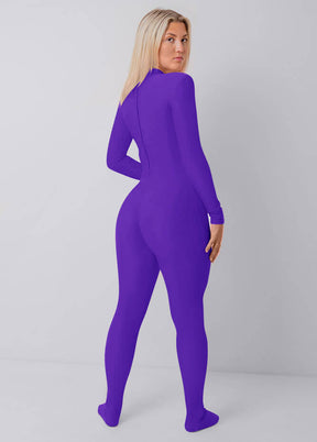 Speerise Full Bodysuit for Women One Piece Footed