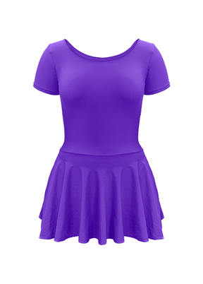 Thong Short Sleeve Skirted Leotard