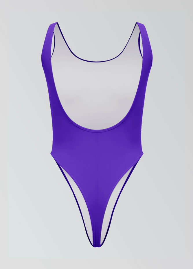 Womens High Cut Thong Spandex Leotard