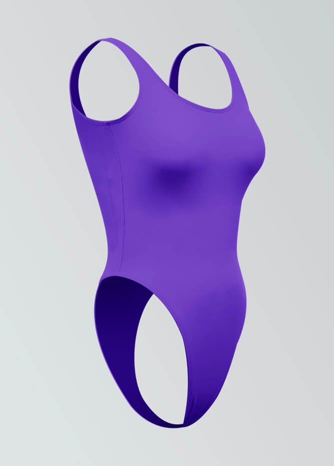 Womens High Cut Thong Spandex Leotard