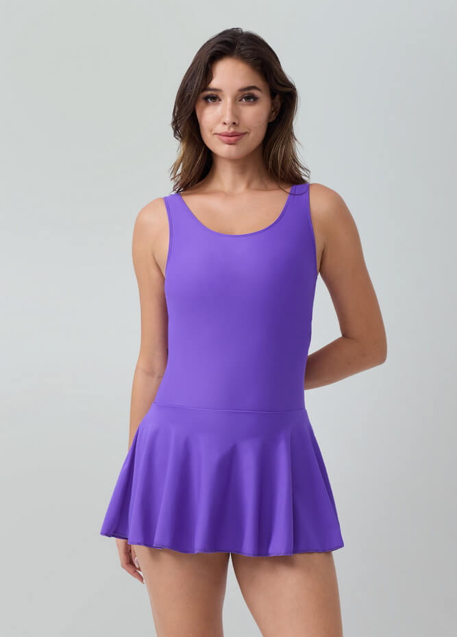 Womens Tank Dance Leotard with Skirt