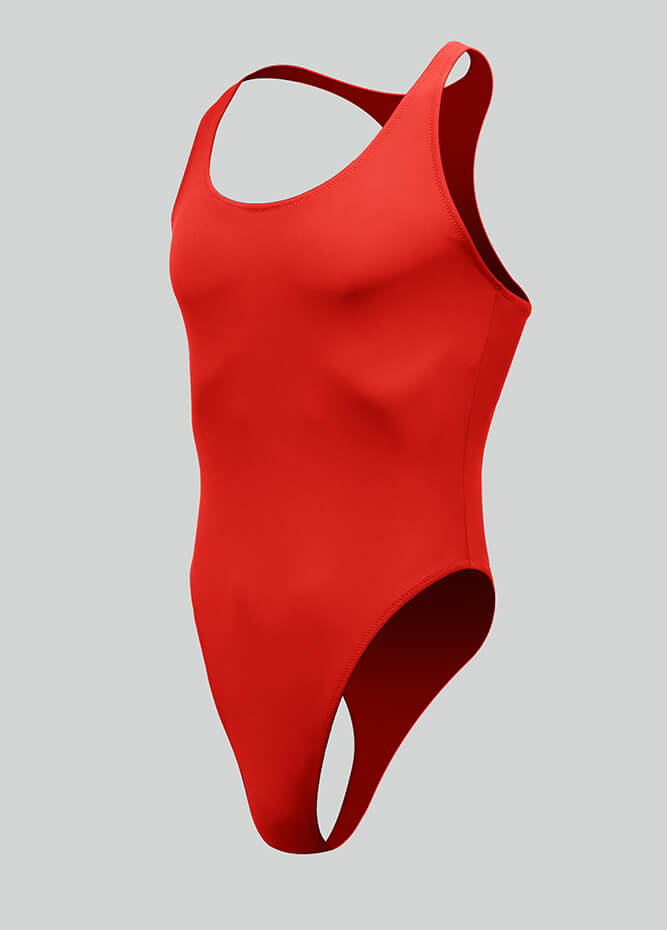 Mens Racer Back Fitness Thong Leotard