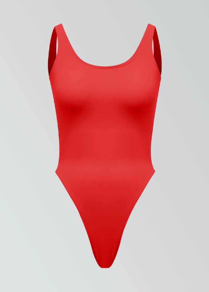 Womens High Cut Thong Spandex Leotard