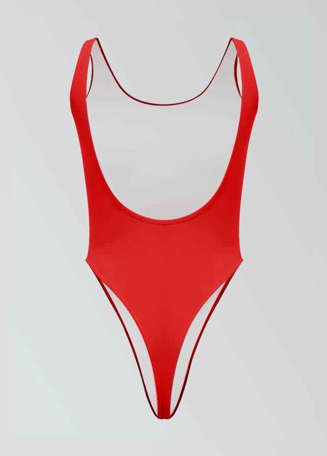 Womens High Cut Thong Spandex Leotard