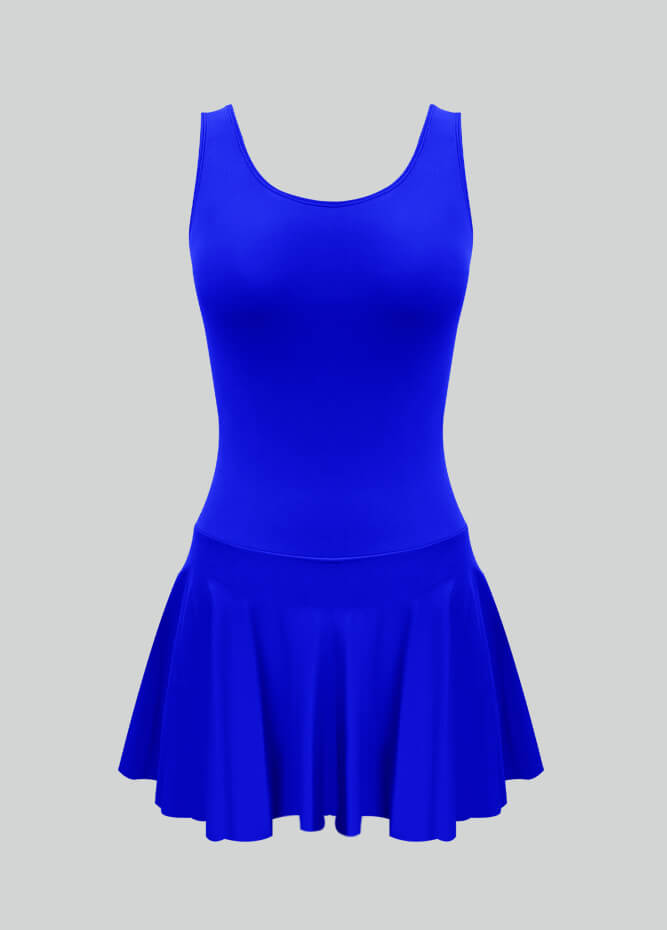 Thong Sleeveless Leotard with Skirt