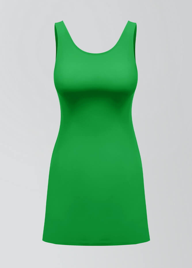 2-in-1 Tank Active Dress With Attached Shorts