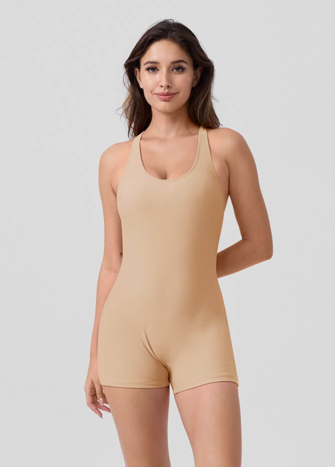 Fitness Workout Spandex Romper Bodysuit