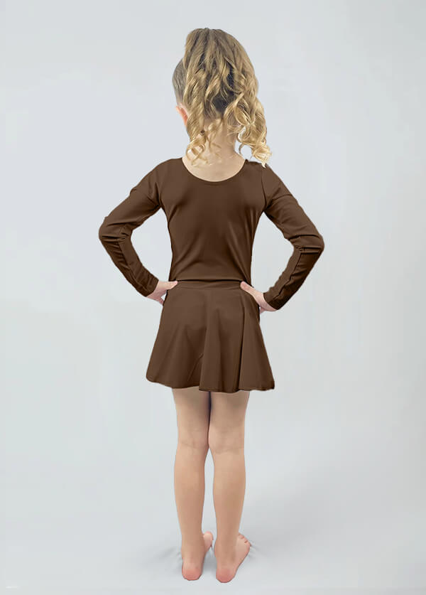 Speerise Long Sleeve Ballet Dance Leotard with Skirt