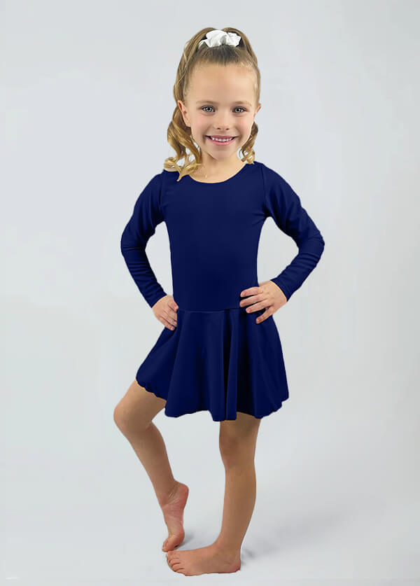 Speerise Long Sleeve Ballet Dance Leotard with Skirt