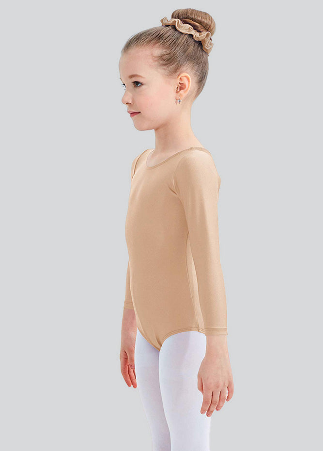 Speerise Girls Roundneck Long Sleeve Leotard