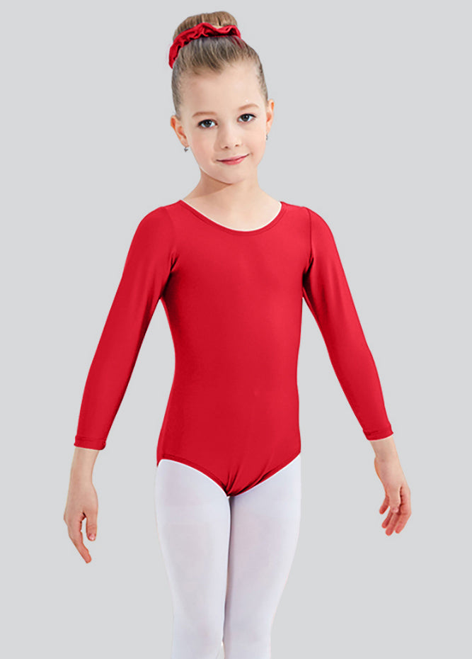 Speerise Girls Roundneck Long Sleeve Leotard