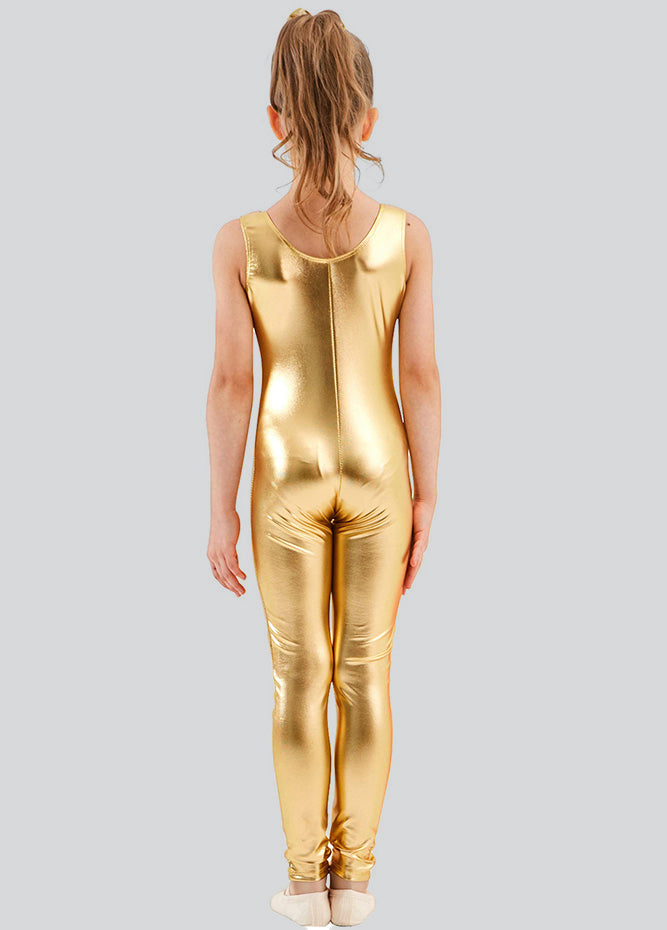 Speerise Girls Shiny Metallic Tank Unitard