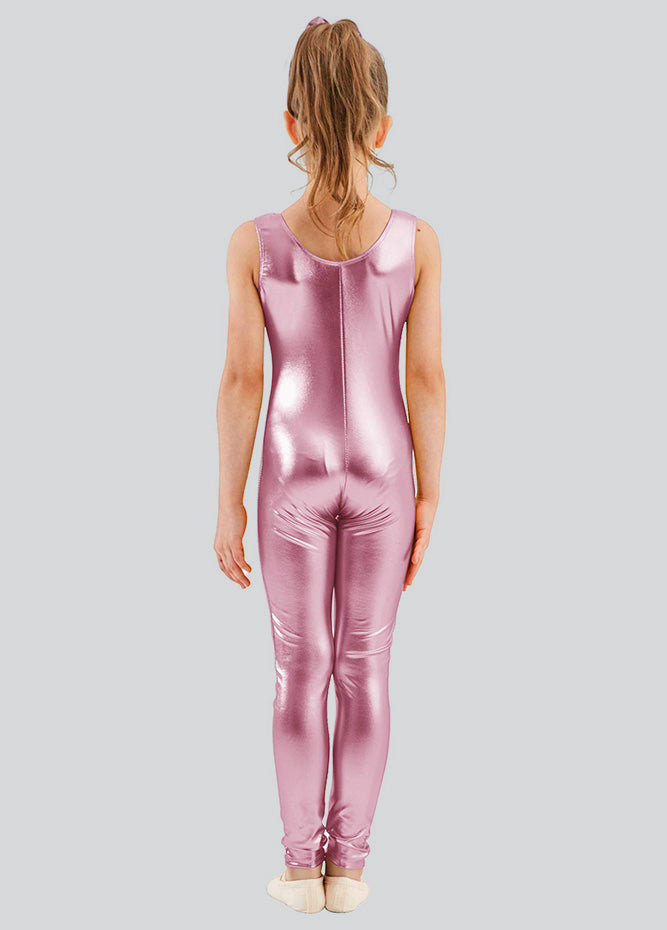 Speerise Girls Shiny Metallic Tank Unitard