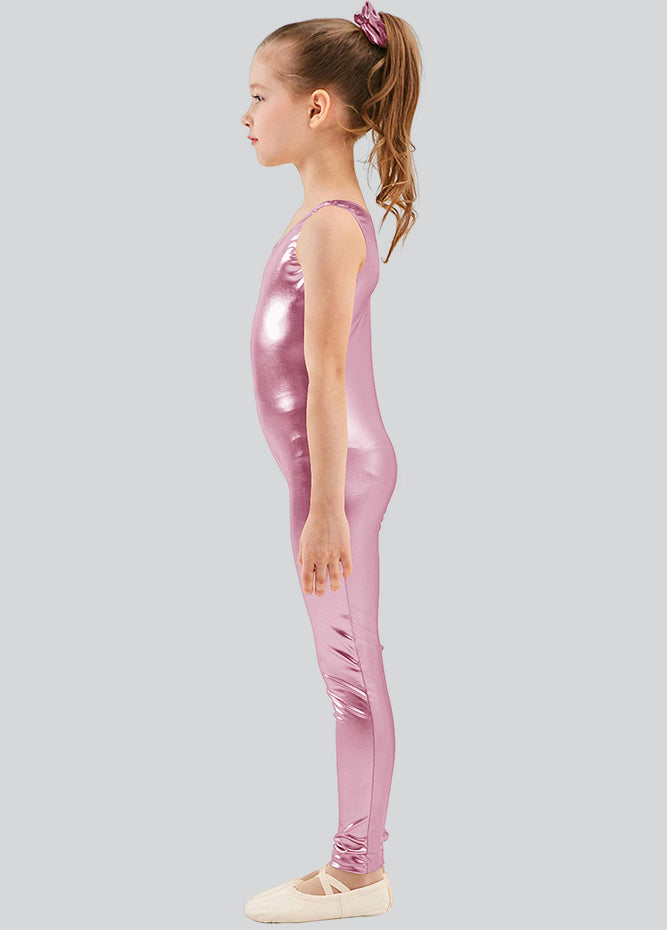 Speerise Girls Shiny Metallic Tank Unitard