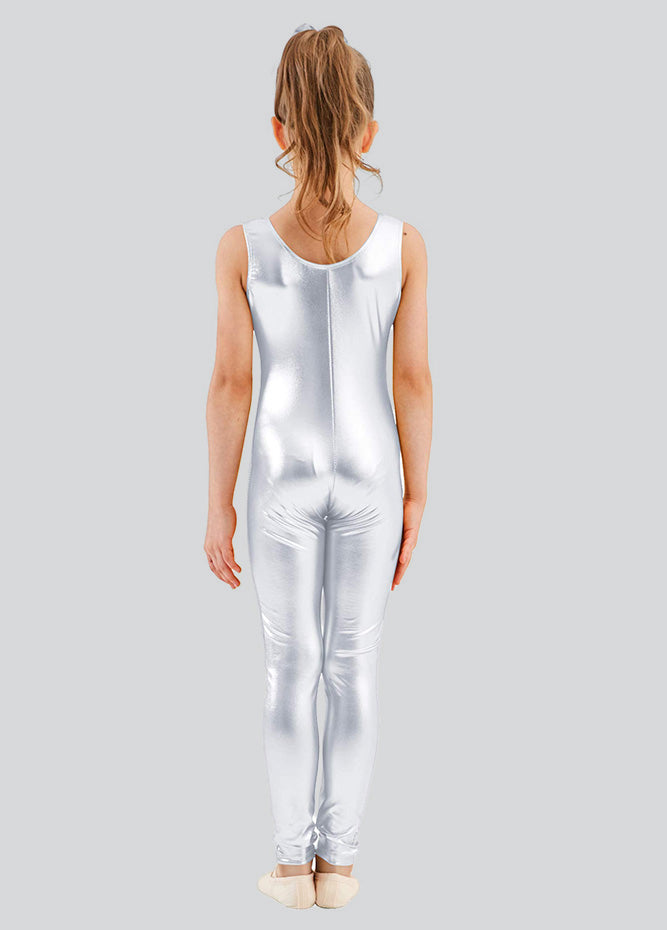 Speerise Girls Shiny Metallic Tank Unitard