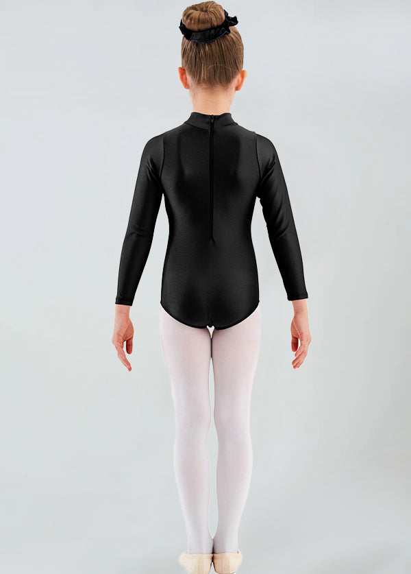 Girls Turtleneck Long Sleeve Dance Leotard