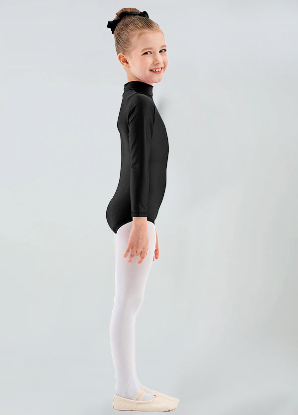 Girls Turtleneck Long Sleeve Dance Leotard