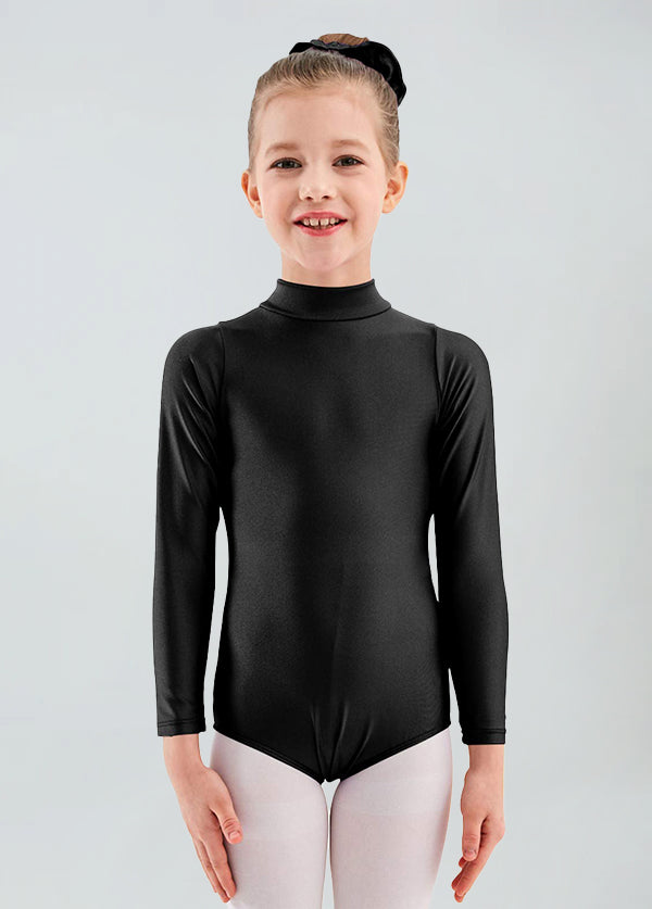 Girls Turtleneck Long Sleeve Dance Leotard