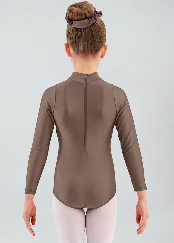 Girls Turtleneck Long Sleeve Dance Leotard