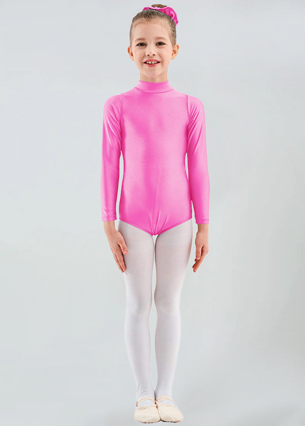 Girls Turtleneck Long Sleeve Dance Leotard