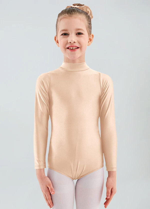 Girls Turtleneck Long Sleeve Dance Leotard