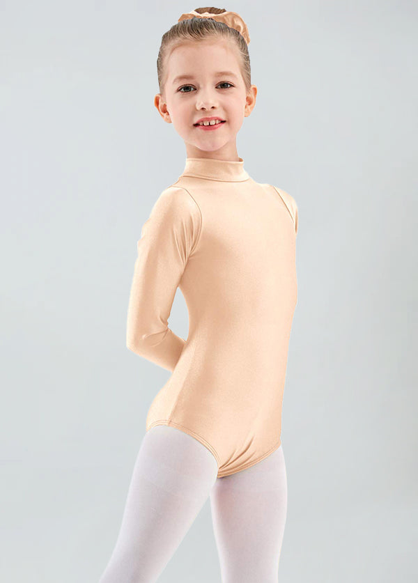 Girls Turtleneck Long Sleeve Dance Leotard