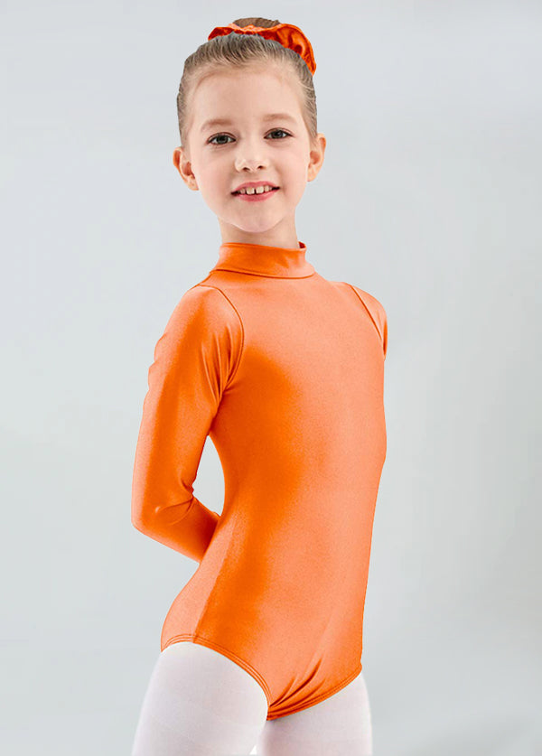 Girls Turtleneck Long Sleeve Dance Leotard