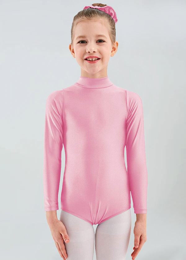 Girls Turtleneck Long Sleeve Dance Leotard