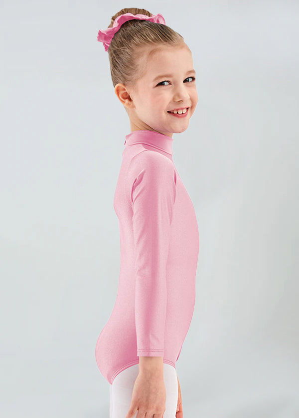 Girls Turtleneck Long Sleeve Dance Leotard