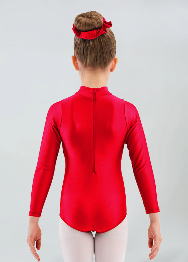 Girls Turtleneck Long Sleeve Dance Leotard