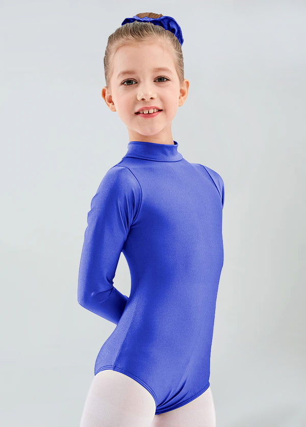 Girls Turtleneck Long Sleeve Dance Leotard