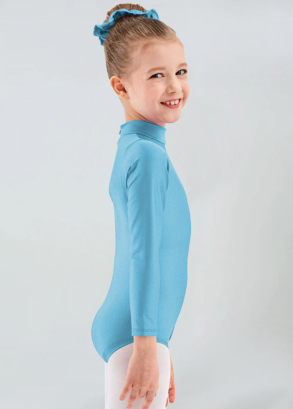 Girls Turtleneck Long Sleeve Dance Leotard