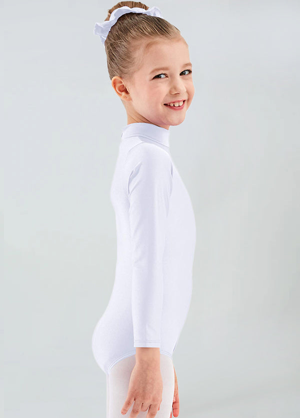 Girls Turtleneck Long Sleeve Dance Leotard
